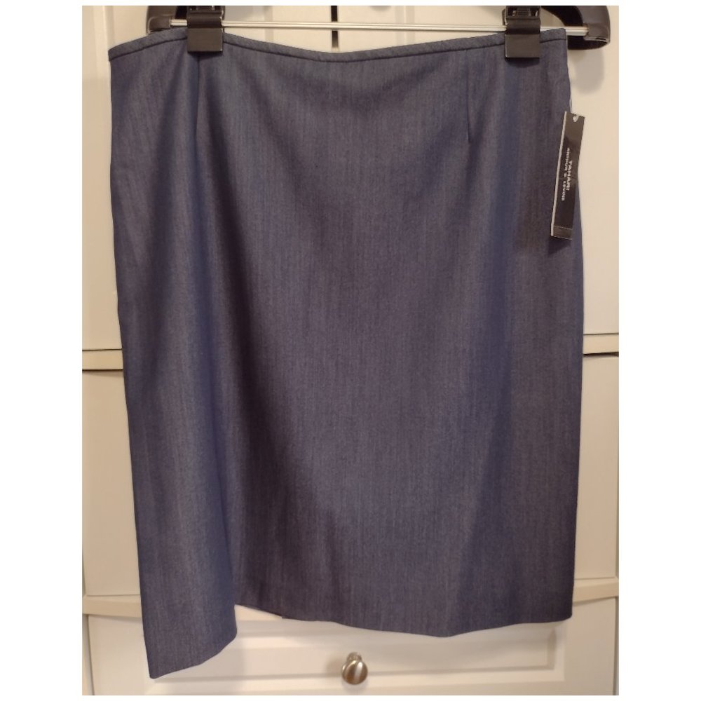 Tahari Chambray Blue Pencil Skirt